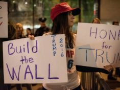 Build the wall says Trump supporters