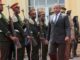 Burundi President Pierre Nkurunziza walks during a ceremony