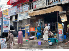 Private Sector Economy Street Market in Lagos