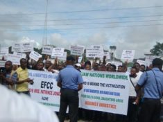 Protests at EFCC over Patience Jonathan
