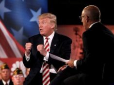 Trump in TV event with Clinton says Putin better leader than Obama