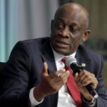 Minister of Finance and Economic Planning of Ghana Seth Terkper speaks at a forum on financial development at the 2016 IMF World Bank Spring Meeting in Washington April 17 2016.