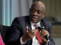 Minister of Finance and Economic Planning of Ghana Seth Terkper speaks at a forum on financial development at the 2016 IMF World Bank Spring Meeting in Washington April 17 2016.