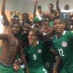 Nigerian Super Eagles after beating Algeria