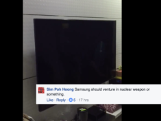 Samsung TV in Singapore caught on video producing smoke