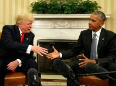 Trump and Obama set campaign rancour aside with White House meeting