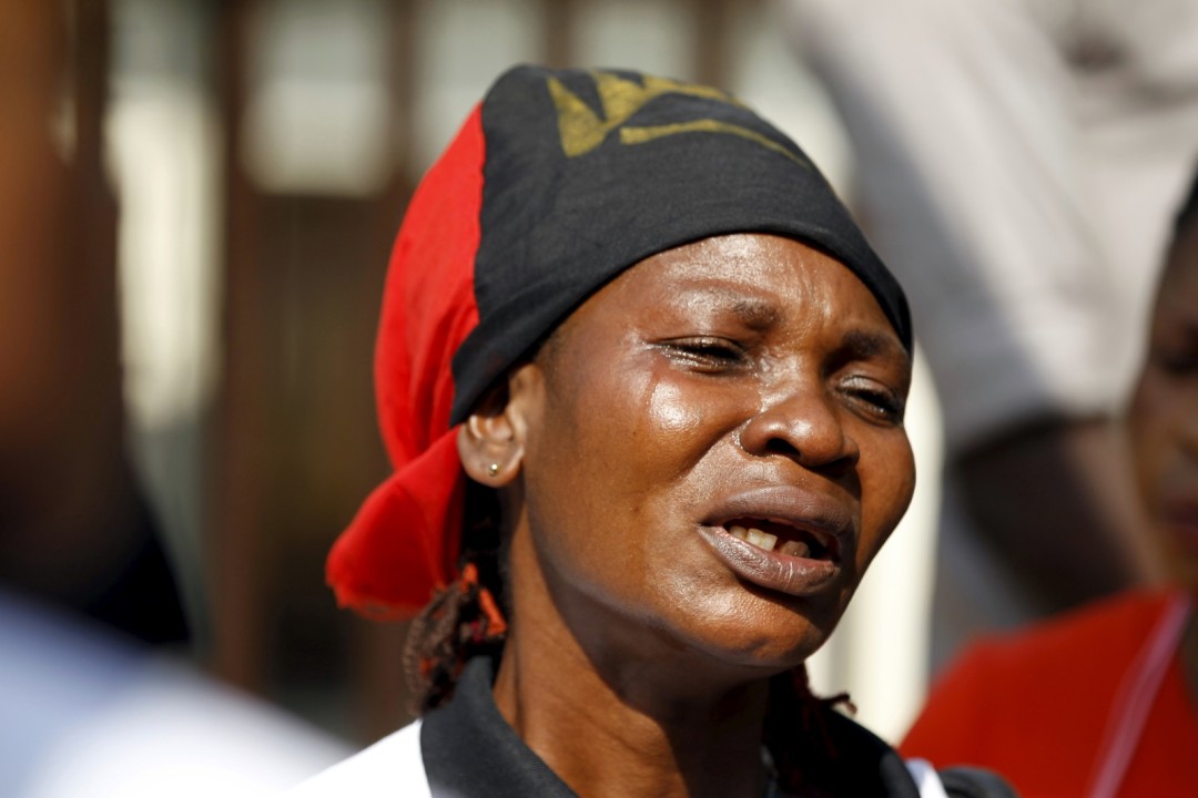 Biafran woman crying for freedom