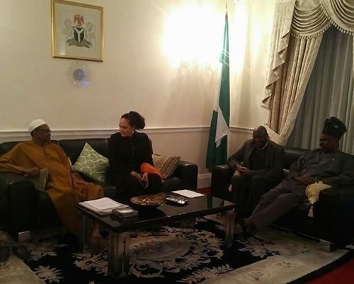 Amosun visits Buhari in London
