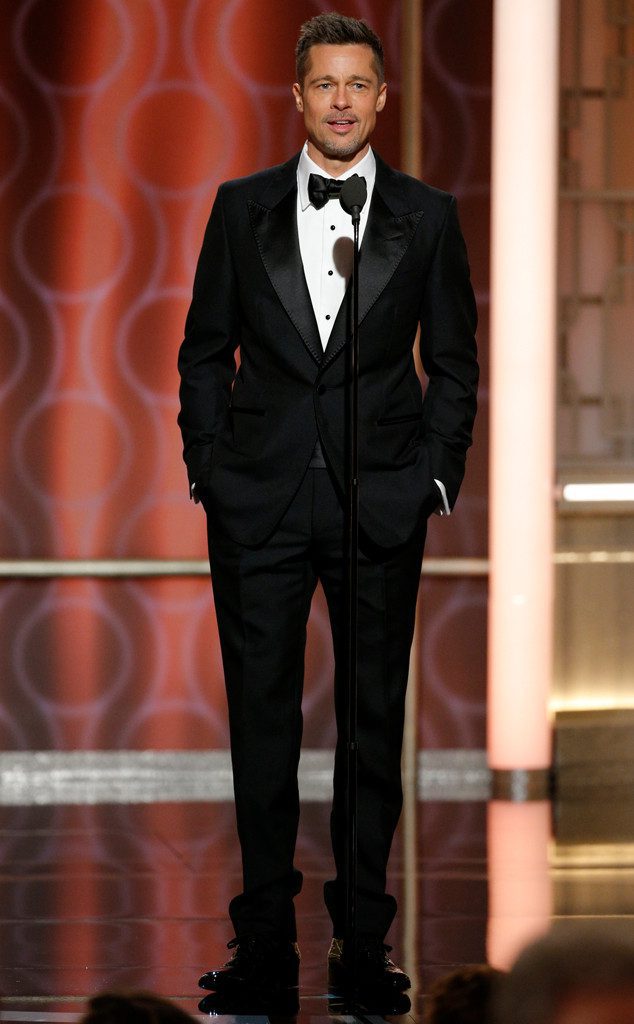 Brad Pitts Surprise Appearance at the 2017 Golden Globes Nearly Brought the House Down
