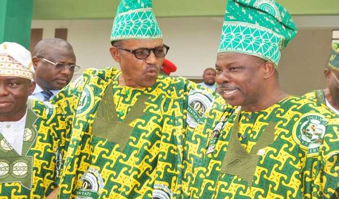 Buhari in Yoruba attire