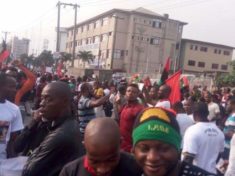 Trouble as IPOB members march for Trump