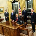 US president Donald J Trump
