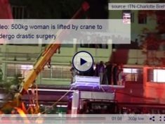 500 Kg woman lifted by crane for weight loss surgery