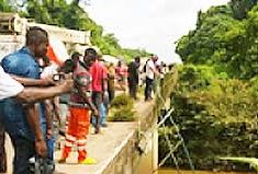 Three killed as bus plunges into Ogun bridge