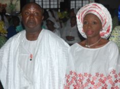 Sen. Omoworare with wife