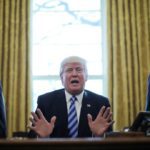 Donald Trump in white house office