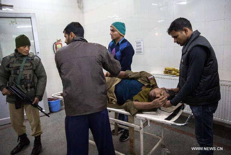 India paramilitary troopers in hospital