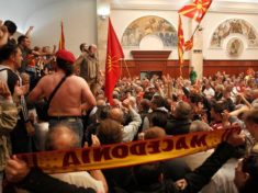 Lawmakers attacked as protesters storm Macedonian parliament
