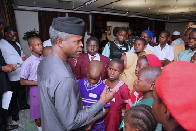 AG PRESIDENT OSINBAJO RECEIVES FCT SCH KIDS 3