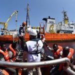 John Osifo one of the 600 migrants rescued on this ship