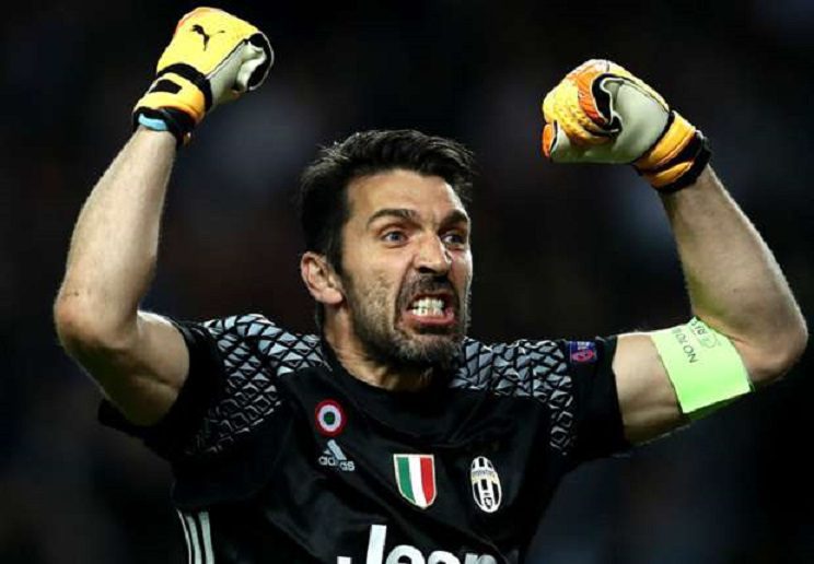 gianluigi buffon monaco juventus uefa champions league