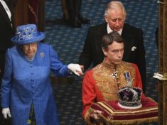 Britains Queen Elizabeth II and her son