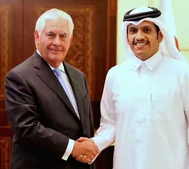 Tillerson and Al Thani Qatars FM