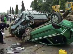 Scene of a road accident in Nigeria