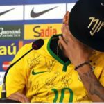 Neymar crying during press conference