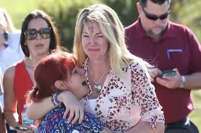Parents wailing at Stonehedge school after the shooting