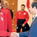 Salah with Egypts President Al Sisi on Saturday1