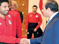 Salah with Egypts President Al Sisi on Saturday1