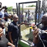 Dino Melaye right commissioning a transformer in Mopa after the encounter with the police