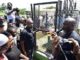 Dino Melaye right commissioning a transformer in Mopa after the encounter with the police