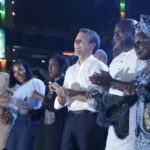 Macron at the Afrika Shrine with Lagos State Governor Ambode e1530660324196