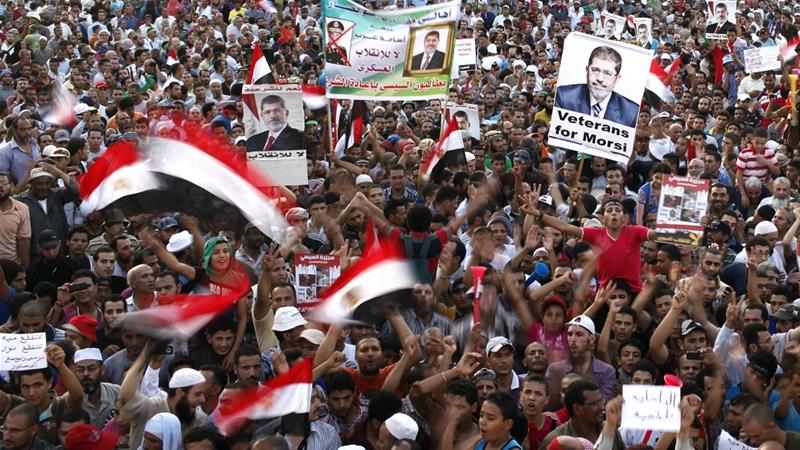 The 2013 Rabba Square protest against the ousting of Mohamed Morsi was violently broken up by security forces
