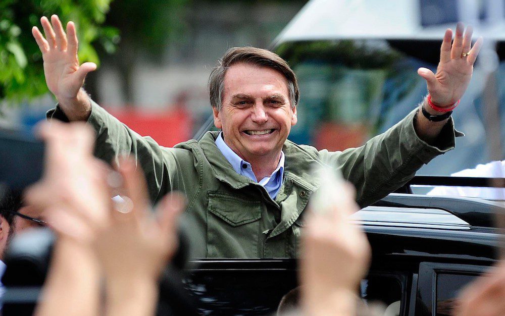 Jair Bolsonaro has been elected the next president of Brazil, winning 55 percent of the vote, photo internet recreation.