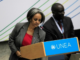 Sahle-Work Zewde, director-general of the United Nations Office at Nairobi, prepares to address delegates attending the first United Nations Environment Assembly (UNEA) in Nairobi, Kenya June 23, 2014. REUTERS/Noor Khamis/File Photo