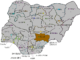 Map of Nigeria showing Benue State