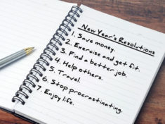 List of New Year Resolutions