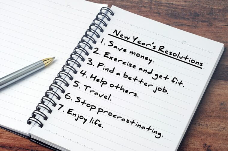 List of New Year Resolutions