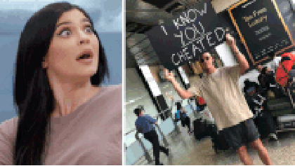 Aussie man confronts unfaithful girlfriend with giant sign at Melbourne airport