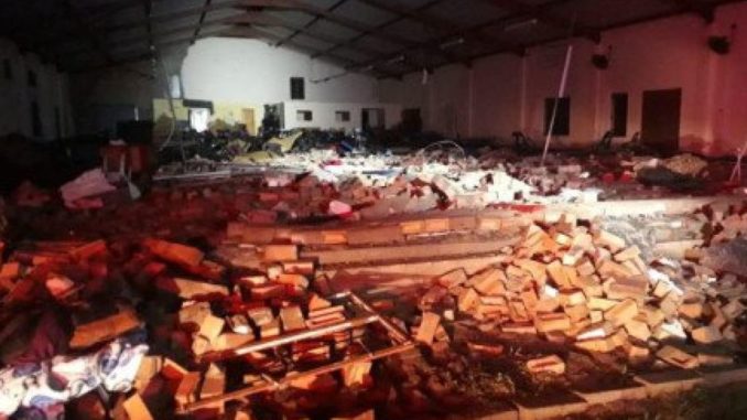 Church collapse in South Africa leaves 13 worshipers dead, scores injured