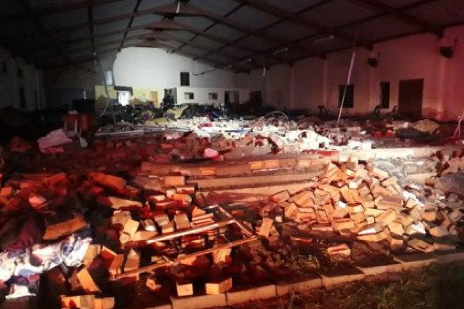 Church collapse in South Africa leaves 13 worshipers dead, scores injured