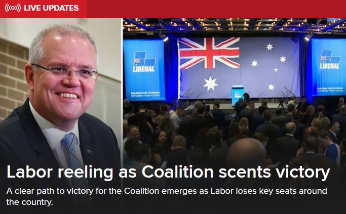Australia Federal election results: Ruling Party At The Verge of Victory