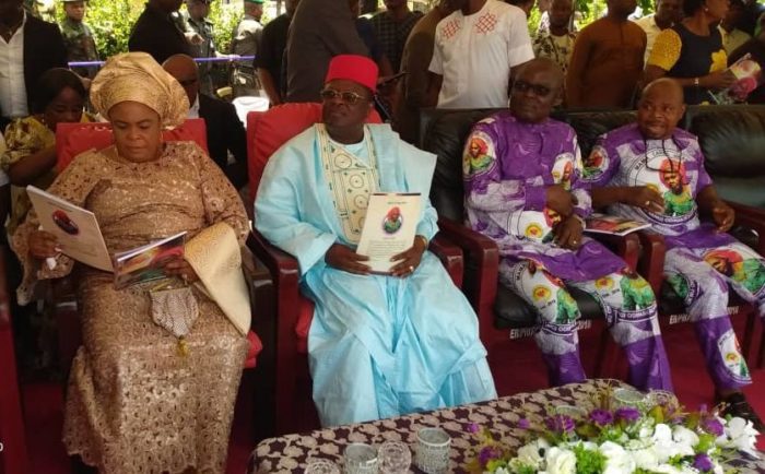 Patience Jonathan Governor Dave Umahi and others at burial of Late Mama Okorie