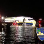 American Boeing 737 Plane Slides off Runway Into River 21 Passengers Injured