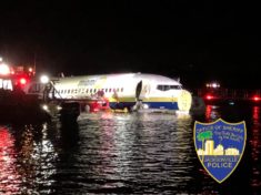 American Boeing 737 Plane Slides off Runway Into River, 21 Passengers Injured