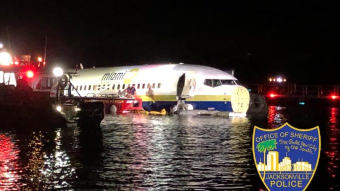 American Boeing 737 Plane Slides off Runway Into River, 21 Passengers Injured