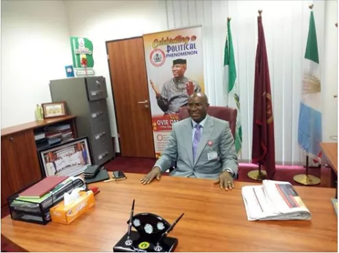 Omo Agege in his office Wednesday morning
